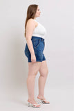 Judy Blue Full Size Double Button Waistband Denim Shorts Plus Size - Rosa Apparel