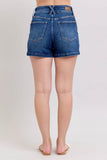 Judy Blue Full Size Double Button Waistband Denim Shorts Plus Size - Rosa Apparel