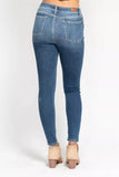 Judy Blue Full Size High Rise Button Fly Skinny Jeans Plus Size - Rosa Apparel