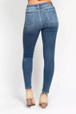 Judy Blue Full Size High Rise Button Fly Skinny Jeans Plus Size - Rosa Apparel