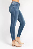Judy Blue Full Size High Rise Button Fly Skinny Jeans Plus Size - Rosa Apparel