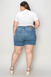 Judy Blue Full Size High Waist Slim Denim Shorts Style #:15277 - Rosa Apparel