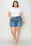 Judy Blue Full Size High Waist Slim Denim Shorts Style #:15277 - Rosa Apparel