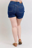 Judy Blue Full Size High Waist Tummy Control Denim Shorts Plus Size - Rosa Apparel