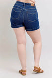 Judy Blue Full Size High Waist Tummy Control Denim Shorts Plus Size - Rosa Apparel