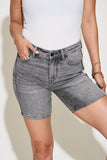 Judy Blue Full Size High Waist Washed Denim Shorts Style #:150230 - Rosa Apparel