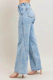 Judy Blue Full Size High Waist Wide Leg Jeans with Skewed Inseam - Rosa Apparel