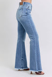 Judy Blue Full Size Raw Hem High Rise Bootcut Jeans - Rosa Apparel