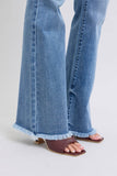 Judy Blue Full Size Raw Hem High Rise Bootcut Jeans - Rosa Apparel