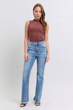 Judy Blue Full Size Raw Hem High Rise Bootcut Jeans - Rosa Apparel