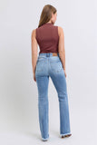 Judy Blue Full Size Raw Hem High Rise Bootcut Jeans - Rosa Apparel