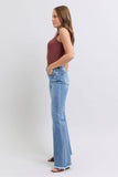Judy Blue Full Size Raw Hem High Rise Bootcut Jeans - Rosa Apparel