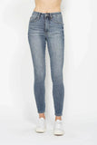 Judy Blue Full Size Tummy Control Contrast Wash Skinny Jeans - Rosa Apparel