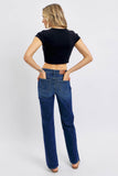 Judy Blue Full Size Tummy Control Straight Jeans Plus Size - Rosa Apparel