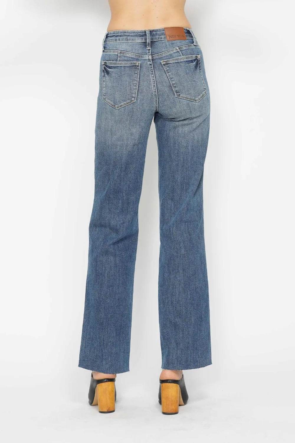 Judy Blue Full Size Tummy Control Straight Jeans Style #: 88870 - Rosa Apparel