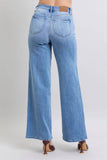 Judy Blue Full Size Wide Leg Jeans with Pockets - Rosa Apparel