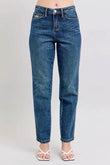 Judy Blue Full Size High Waisted Rigid Magic Non-destroy Straight Leg Jeans Plus Size - Rosa Apparel