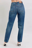 Judy Blue Full Size High Waisted Rigid Magic Non-destroy Straight Leg Jeans Plus Size - Rosa Apparel