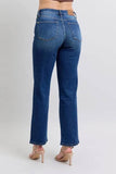 Judy Blue Side Seam Detail Straight Jeans with Pockets 82629 - Rosa Apparel