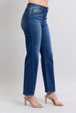 Judy Blue Side Seam Detail Straight Jeans with Pockets 82629 - Rosa Apparel