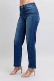 Judy Blue Side Seam Detail Straight Jeans with Pockets 82629 - Rosa Apparel