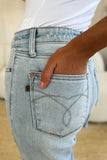 Judy Blue Full Size High Waist Distressed Straight Jeans - Rosa Apparel