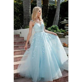 Juliet 224 Floral Appliques Prom Ballgown - Rosa Apparel