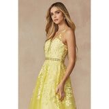 Juliet 224 Floral Appliques Prom Ballgown - Rosa Apparel