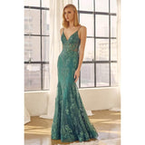Juliet 274 Embroidered Sequins Mermaid Evening Dress - Rosa Apparel