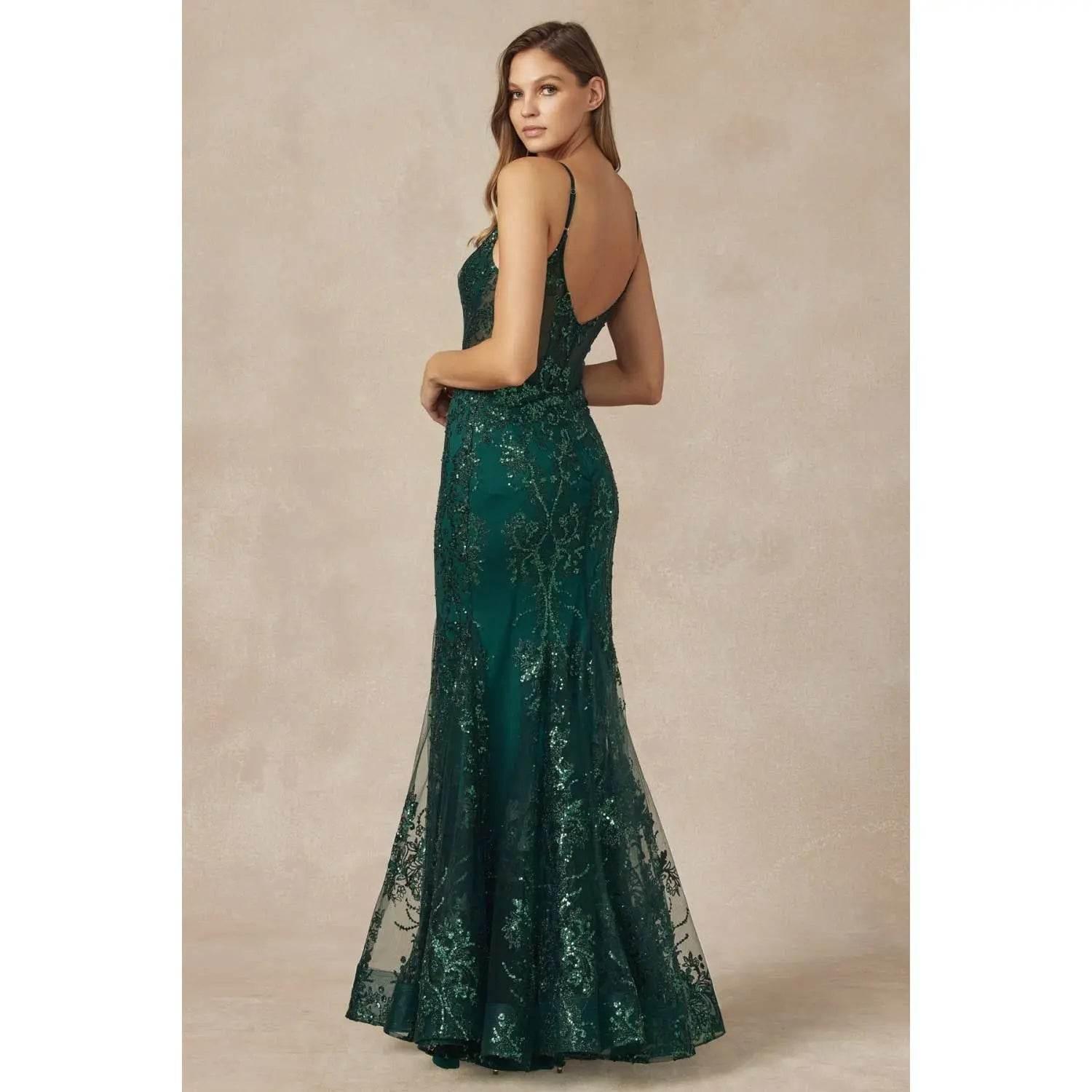 Juliet 274 Embroidered Sequins Mermaid Evening Dress - Rosa Apparel