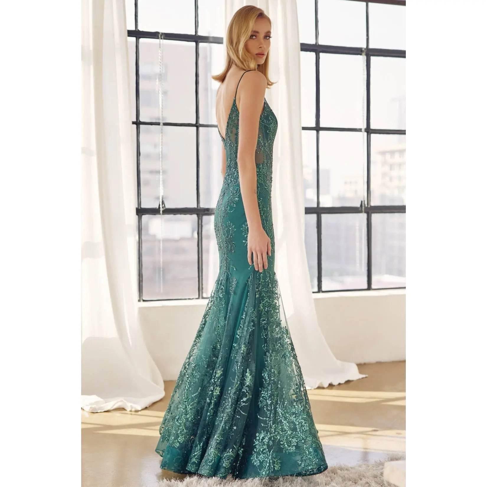 Juliet 274 Embroidered Sequins Mermaid Evening Dress - Rosa Apparel