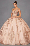 Juliet 3D Butterfly Off Shoulder Quinceañera Ball Gown JT1485J - Rosa Apparel
