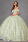 Juliet 3D Butterfly Off Shoulder Quinceañera Ball Gown JT1485J - Rosa Apparel