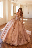 Juliet 3D Butterfly Off Shoulder Quinceañera Ball Gown JT1485J - Rosa Apparel