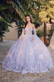 Juliet 3D Floral Strapless Bell Sleeve Quinceañera Ball Gown JT1459J - Rosa Apparel