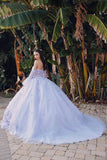 Juliet 3D Floral Strapless Bell Sleeve Quinceañera Ball Gown JT1459J - Rosa Apparel