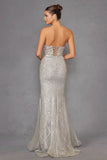 Juliet Beaded Fitted Strapless Gown JT2525L - Rosa Apparel