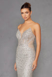 Juliet Beaded Fitted Strapless Gown JT2525L - Rosa Apparel