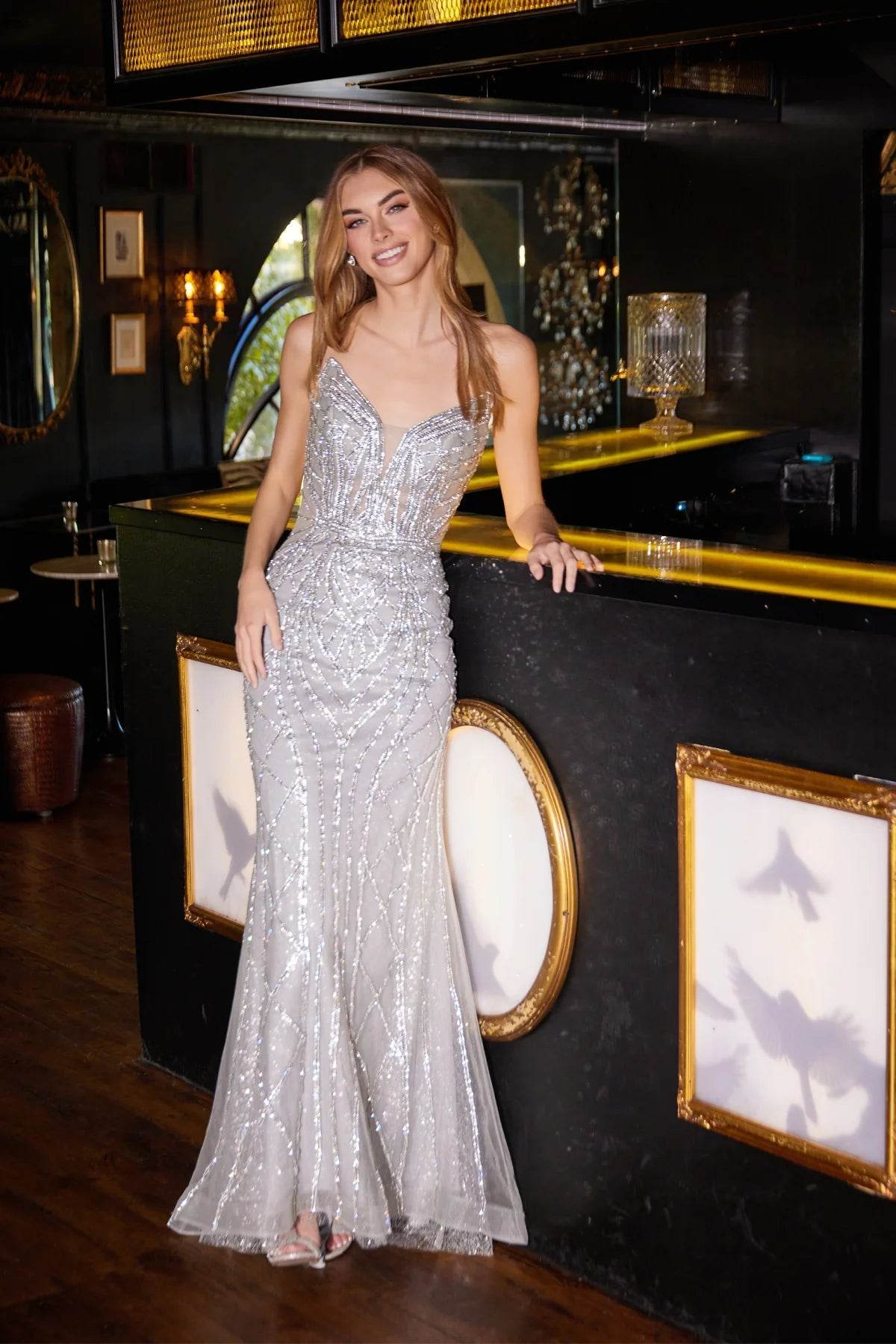 Juliet Beaded Fitted Strapless Gown JT2525L - Rosa Apparel