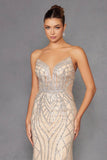 Juliet Beaded Fitted Strapless Gown JT2525L - Rosa Apparel