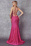Juliet Beaded Lace-Up Back Mermaid Gown 276 - Rosa Apparel