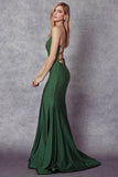 Juliet Beaded Lace-Up Back Mermaid Gown 276 - Rosa Apparel