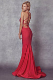 Juliet Beaded Lace-Up Back Mermaid Gown 276 - Rosa Apparel
