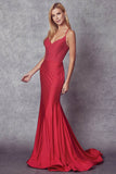 Juliet Beaded Lace-Up Back Mermaid Gown 276 - Rosa Apparel