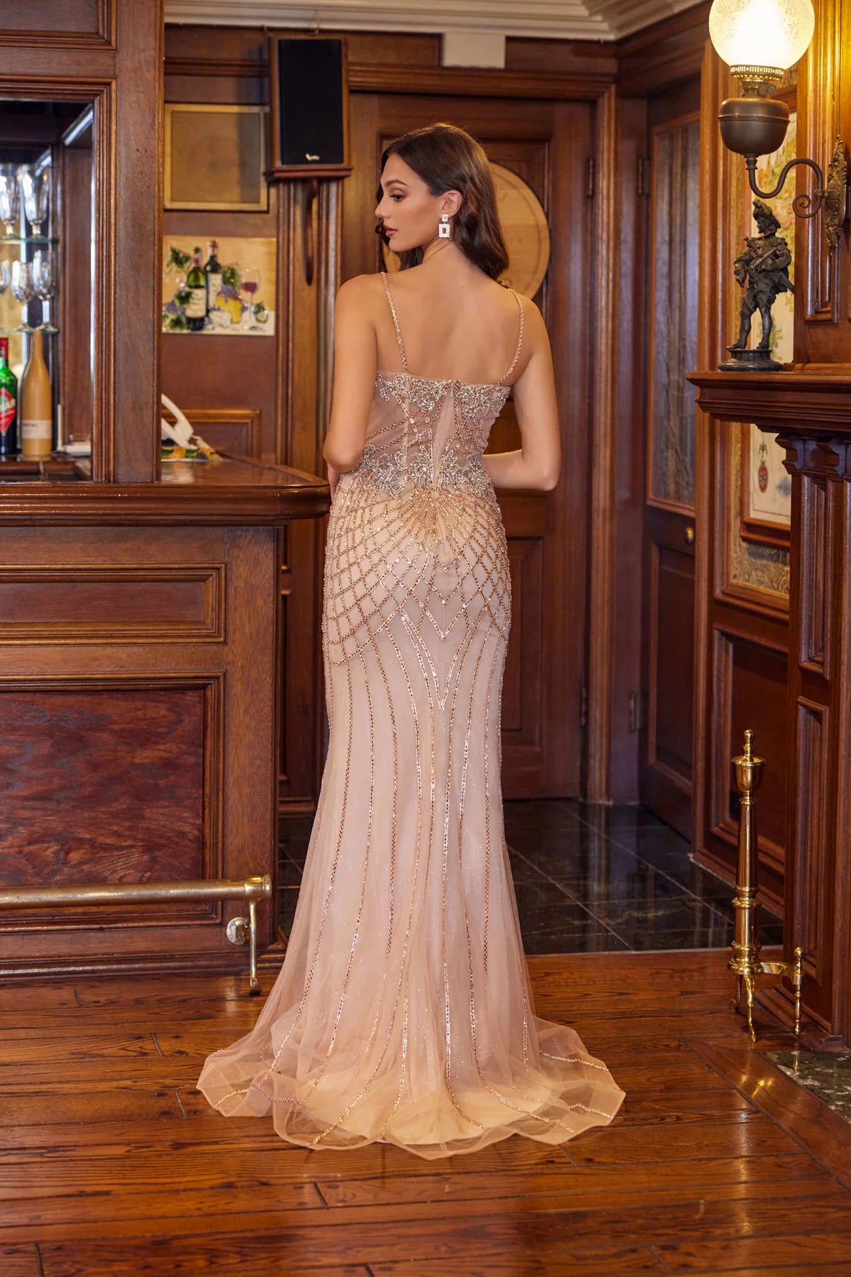 Juliet Beaded Mesh Mermaid Gown with Ornate Bodice JT2709T