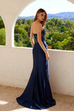 Juliet Beaded Satin Strapless Gown JT2530K - Rosa Apparel