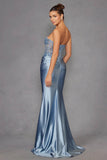 Juliet Beaded Satin Strapless Gown JT2530K - Rosa Apparel