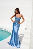 Juliet Beaded Satin Strapless Gown JT2530K - Rosa Apparel