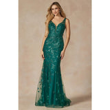 Juliet Butterfly Appliques With Low V-Neck Prom Dress Style 294 - Rosa Apparel