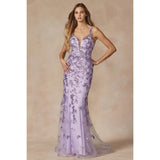 Juliet Butterfly Appliques With Low V-Neck Prom Dress Style 294 - Rosa Apparel